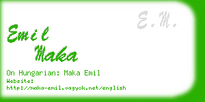 emil maka business card